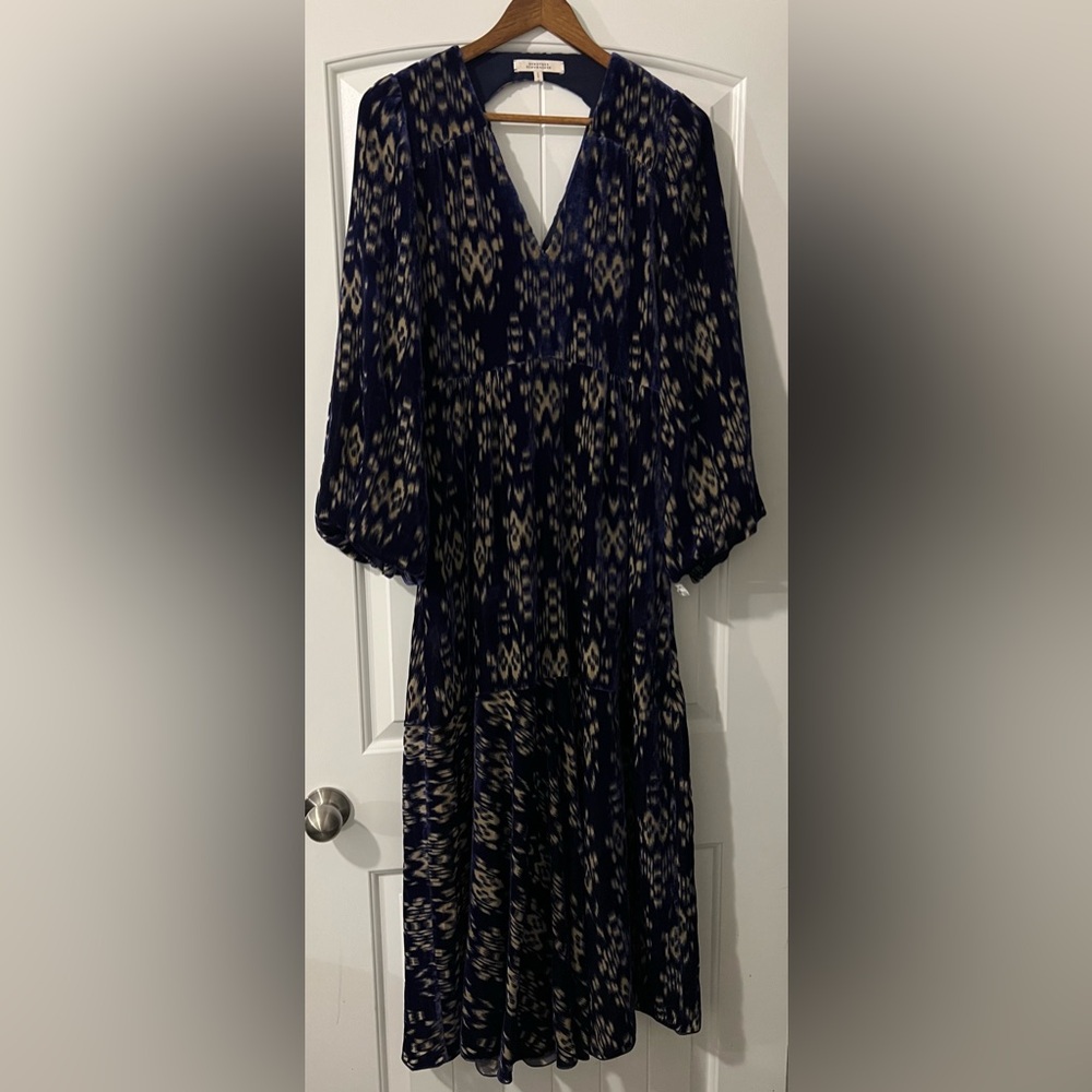 DOROTHEE SCHUMACHER Valor Velvet Long Sleeve Maxi Dress